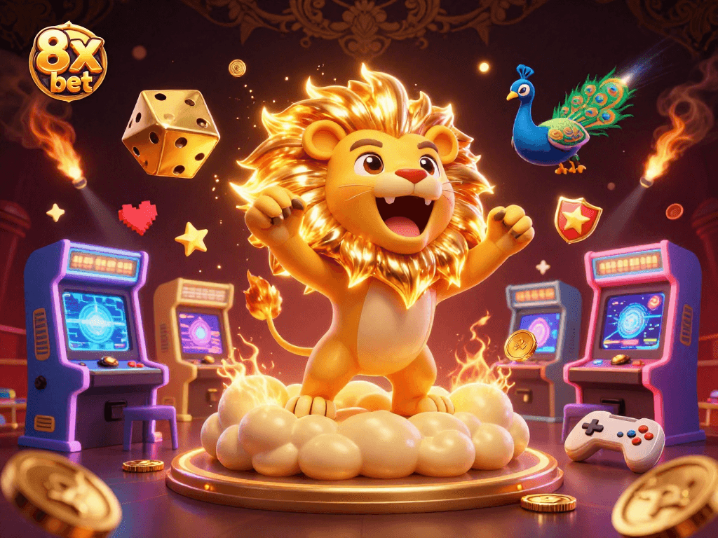 Experience thrilling gameplay with 8x bet as golden dice tumble in mesmerizing casino action.