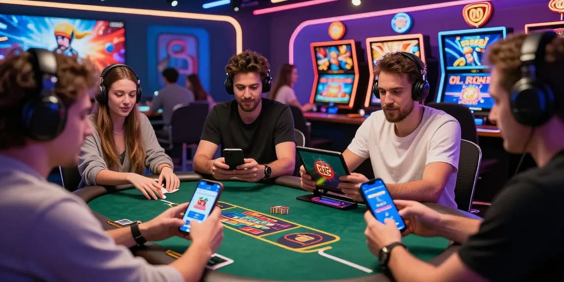 Online gaming players enjoying B52 CLUB experience at https://b52club.radio.fm/ with vibrant graphics and excitement.