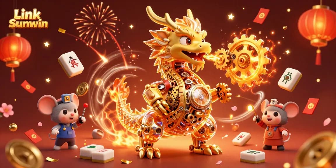 Experience top-tier gaming action with Link Sunwin's vibrant casino illustration, showcasing engaging elements and dynamics.