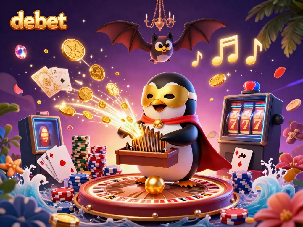 Engage with debet's vibrant casino atmosphere featuring the phantom opera penguin