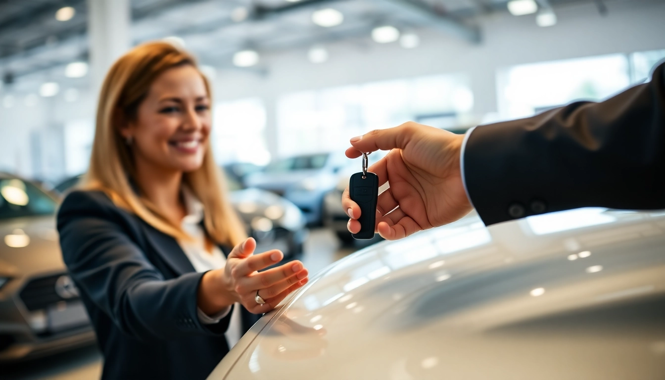 Leasingrückgabe ohne Nachzahlung: Kunde übergibt die Autoschlüssel bei reibungsloser Rückgabe.