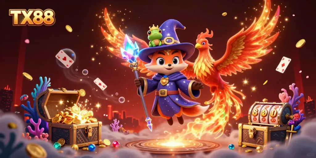 Engage with TX88's vibrant casino atmosphere through thrilling gameplay elements and enchanting characters.
