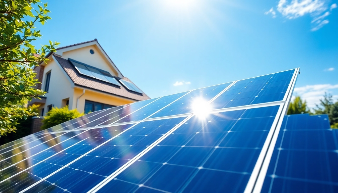 Die Kosten einer PV anlage kosten wien mit modernen Solarpanelen an einem Einfamilienhaus.