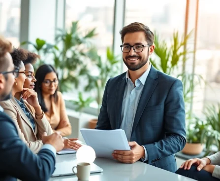 Headhunter Schweiz berät in einem modernen Büro mit vielfältigen Talenten.