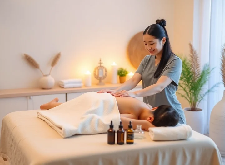 고요한 가정 환경에서 젊은 태국인 치료사와 함께하는 전문적인 평택출장마사지 세션.
